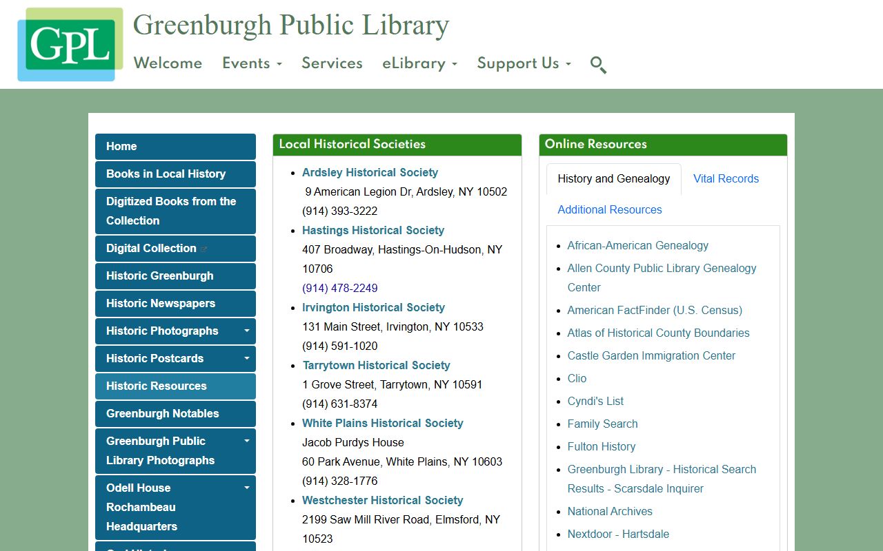 Town of Greenburgh for obituary records research