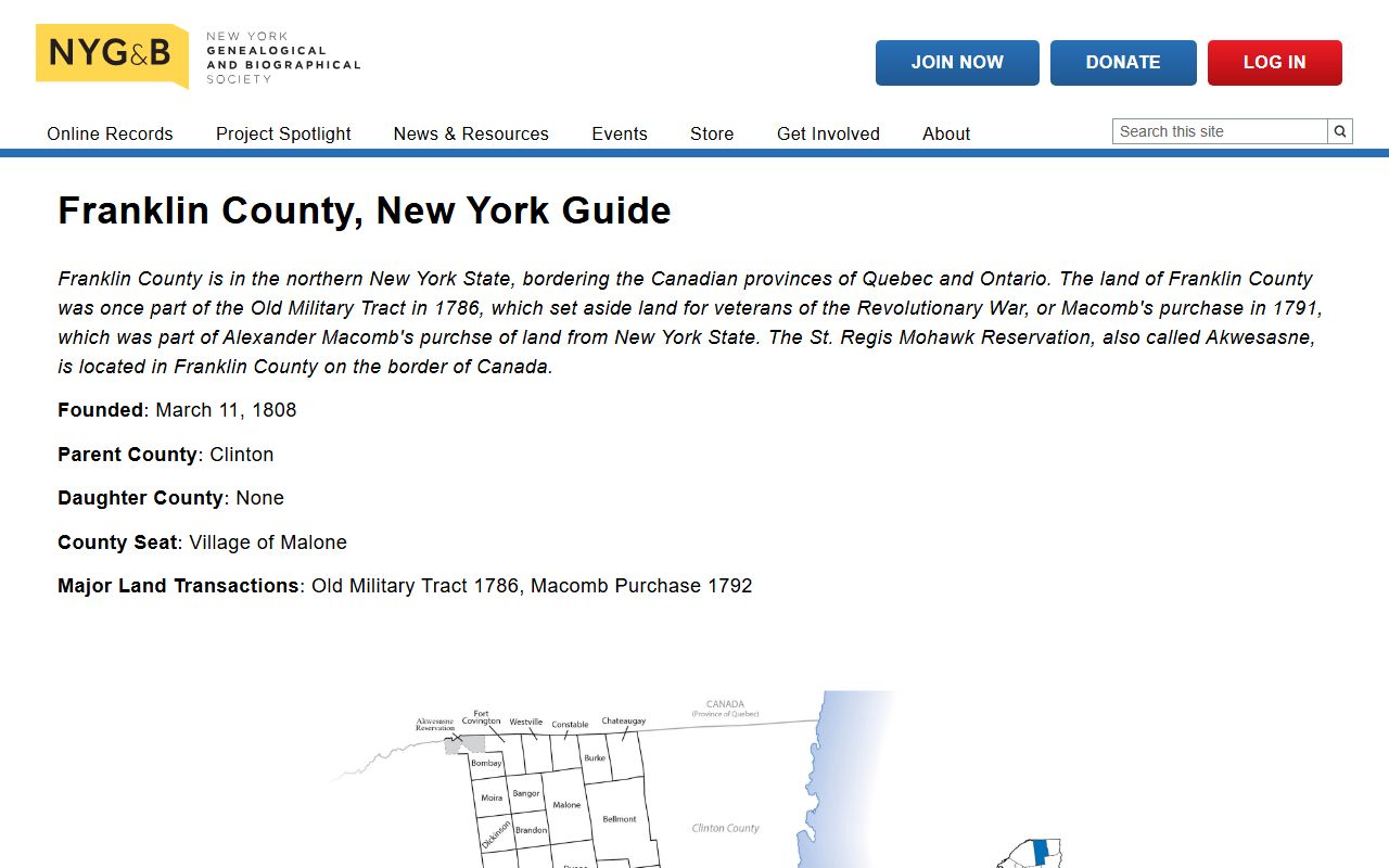 Franklin County Clerk office in Malone for obituary records research