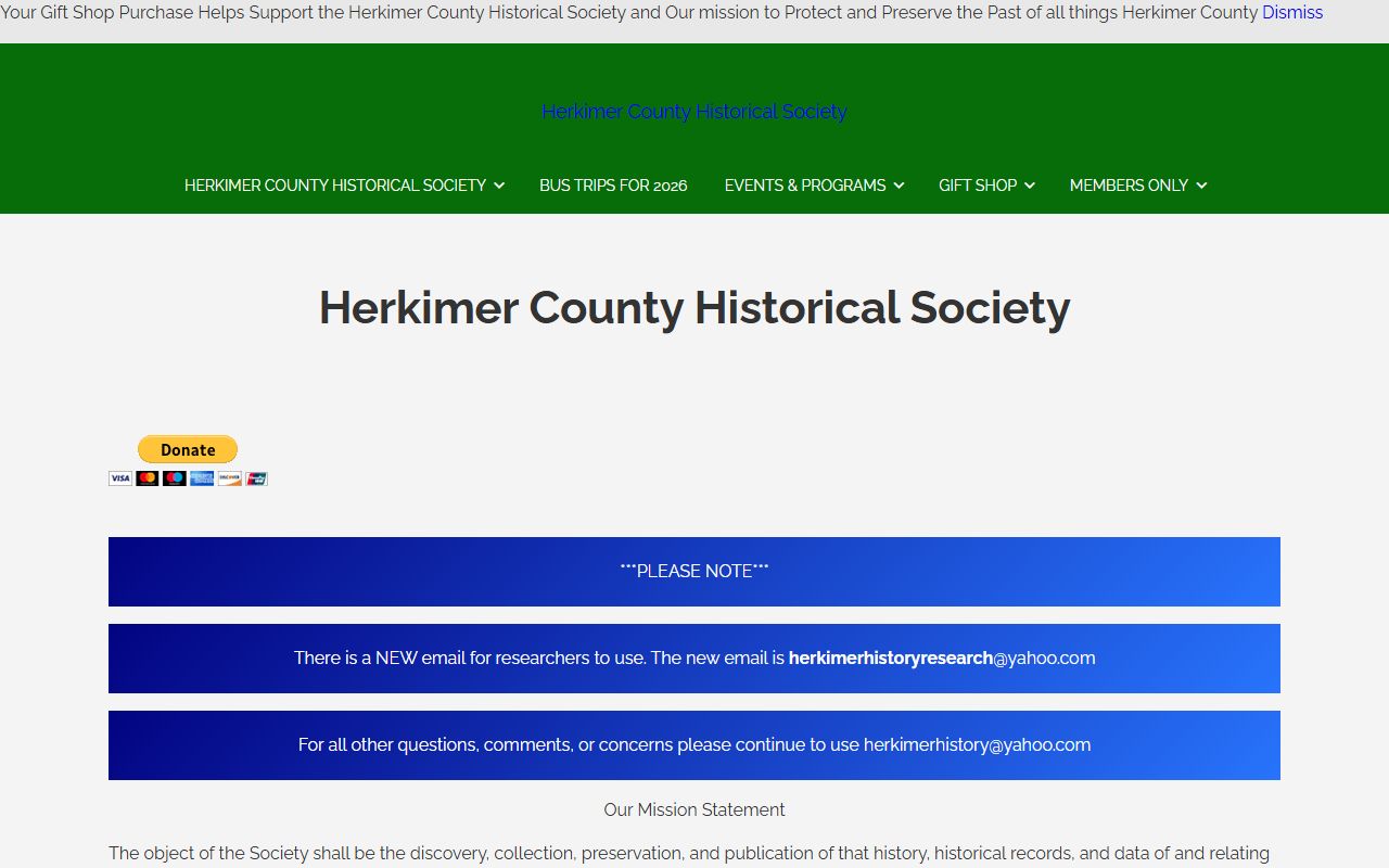 Herkimer County Historical Society resources page for Herkimer County obituary records research