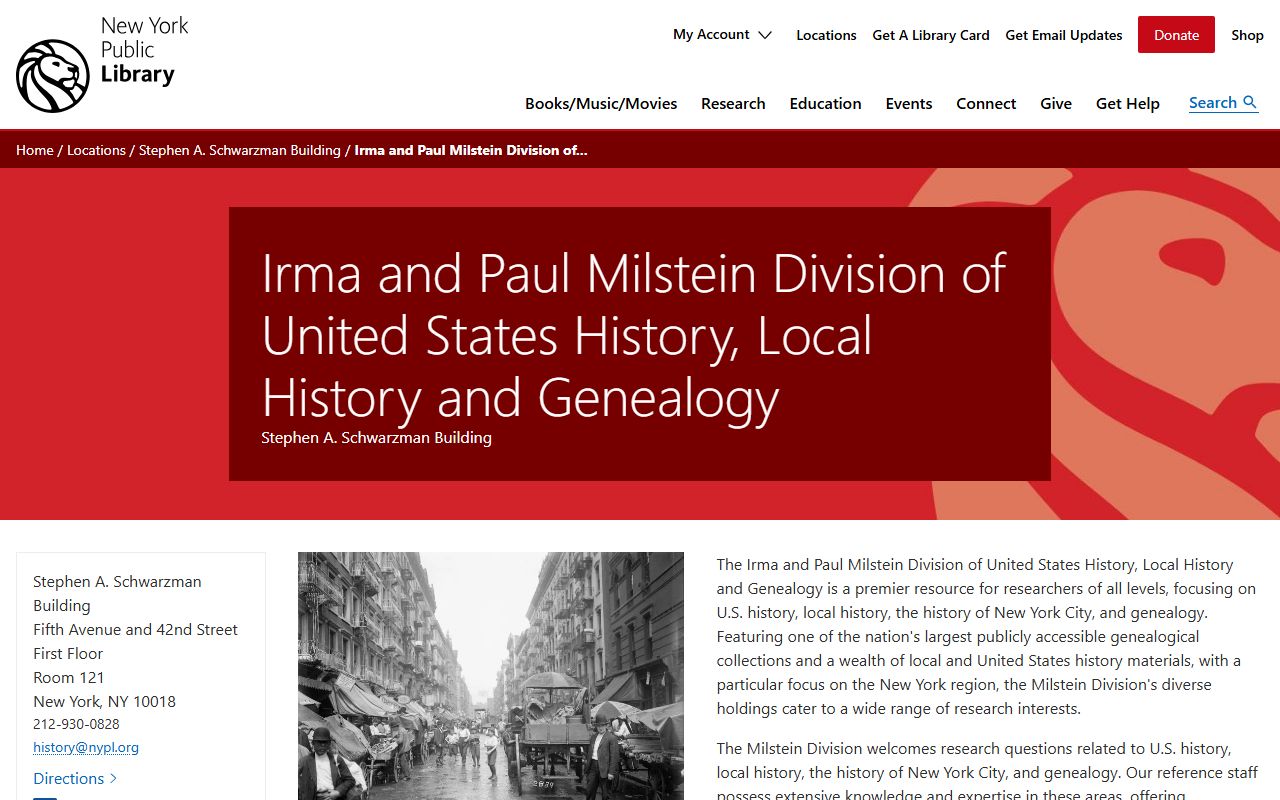 NYC Municipal Archives vital records page for New York County obituary research