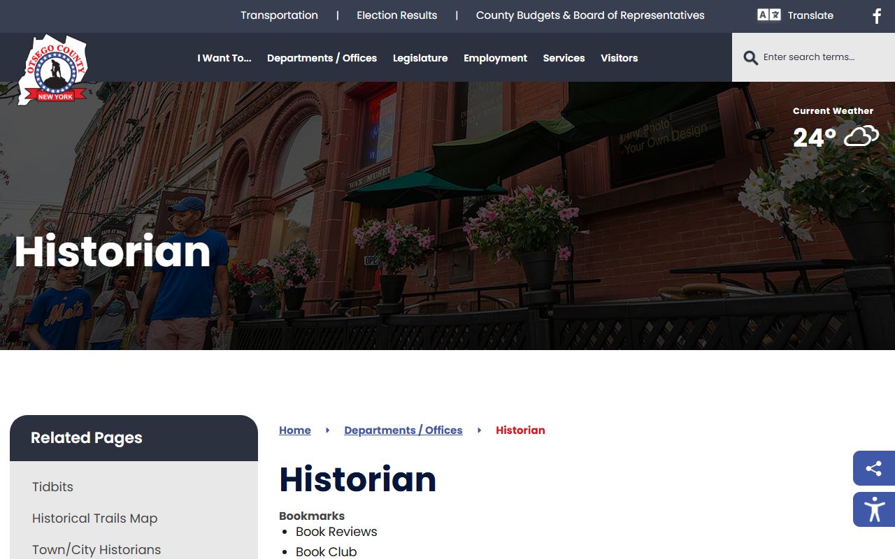 Otsego County Historian office page for obituary and death record research