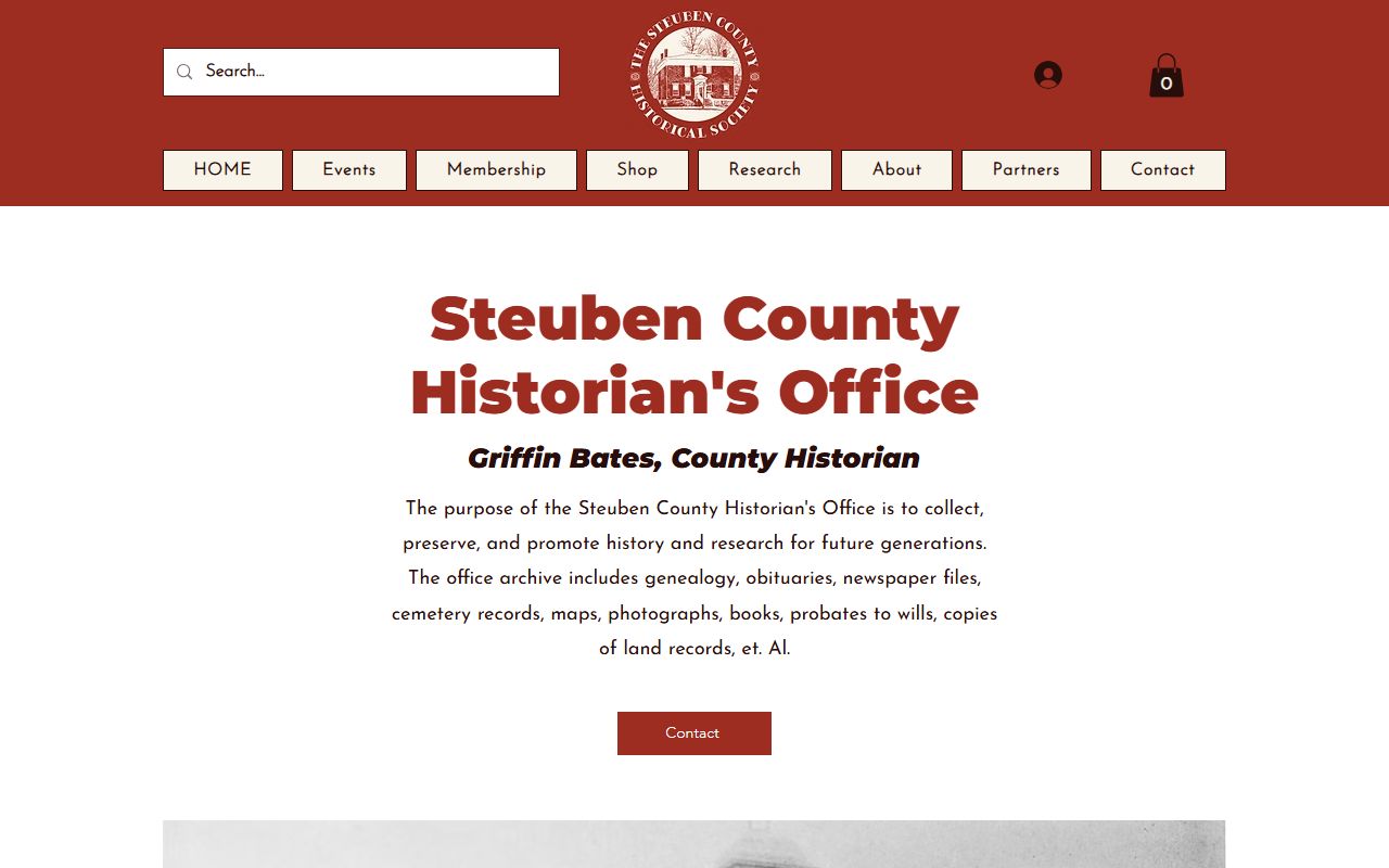 Steuben County Historian office resources for obituary records research