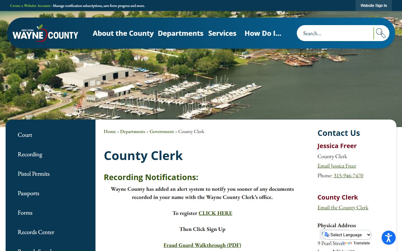 Wayne County Clerk office records for death and obituary research